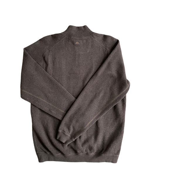 TOMMY BAHAMA Men's 1/4-Zip Long Sleeve Pullover Sweater Cotton Brown Size XL - Picture 4 of 12